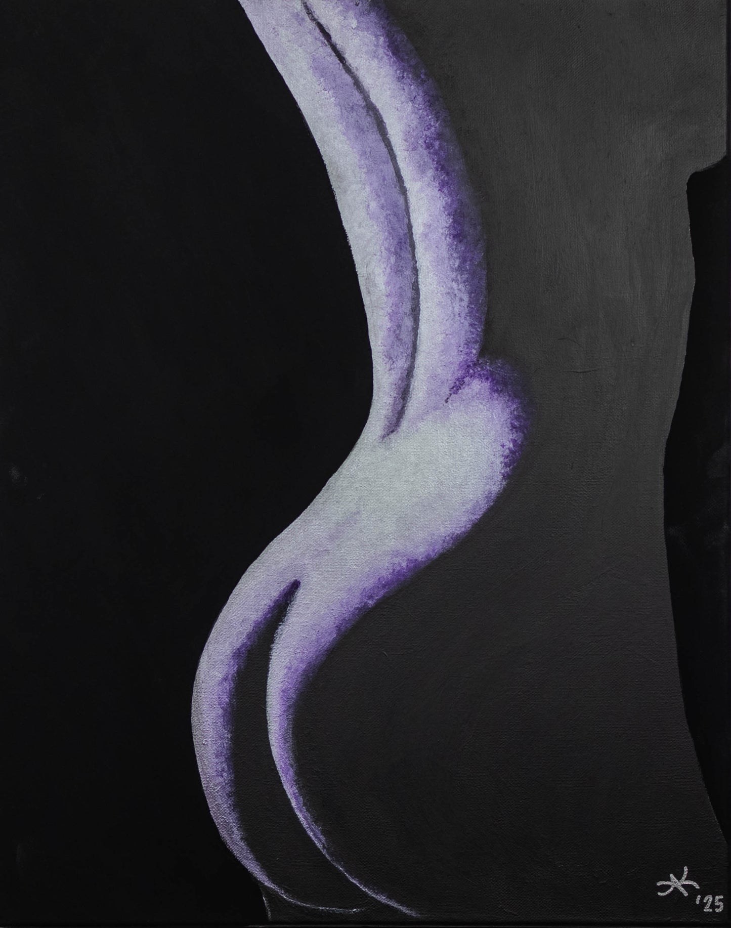 Abstract purple curves form a stylized torso on black, The Evolution of Her — Founder's Edition, limited to 120.