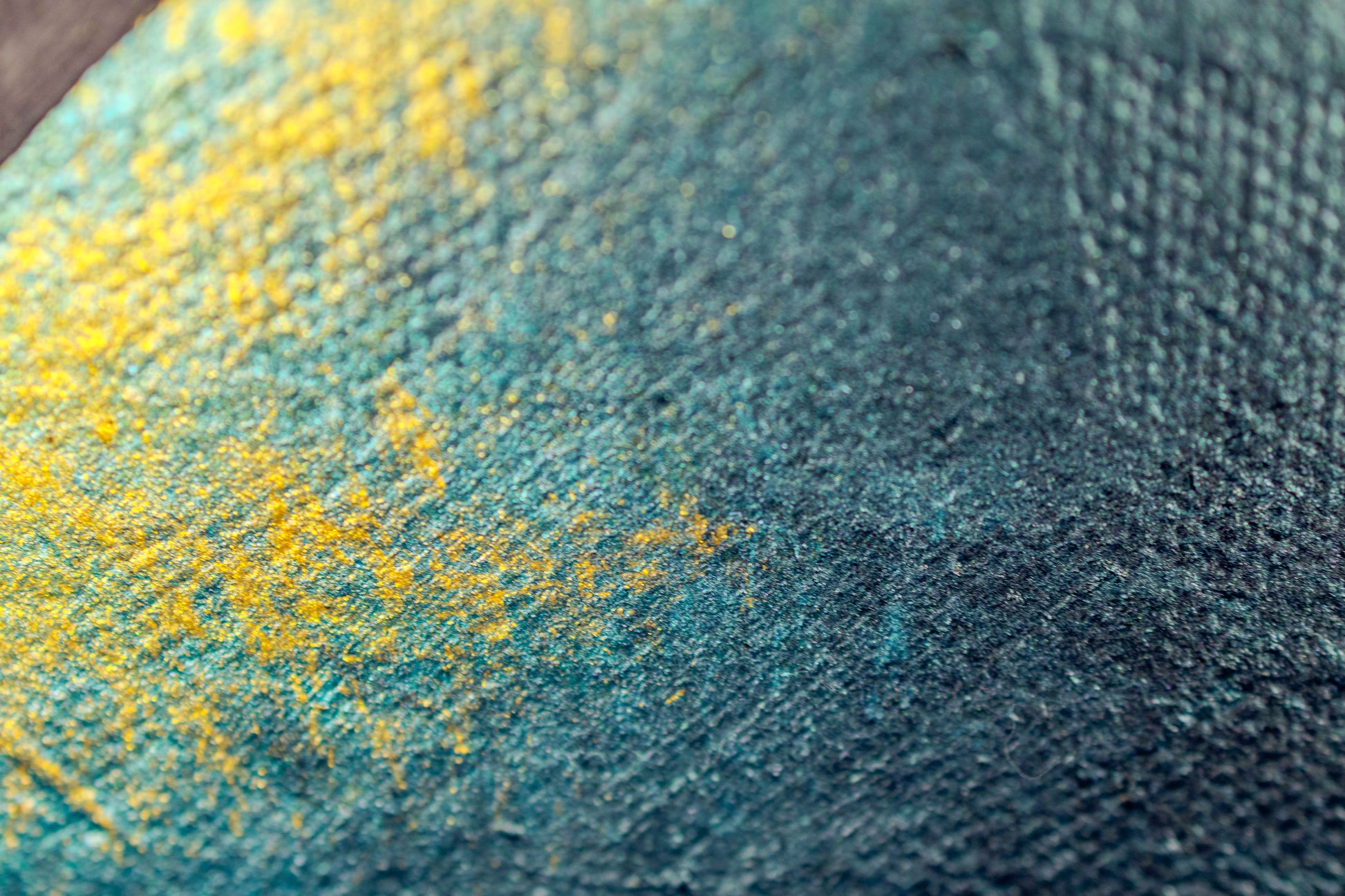She Sells Seashells: abstract teal and gold texture symbolizing rebuilding and release.